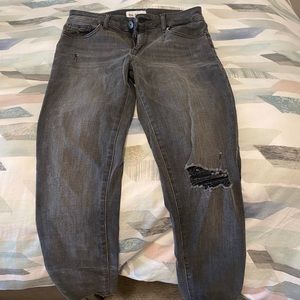 Grey ripped jeggings